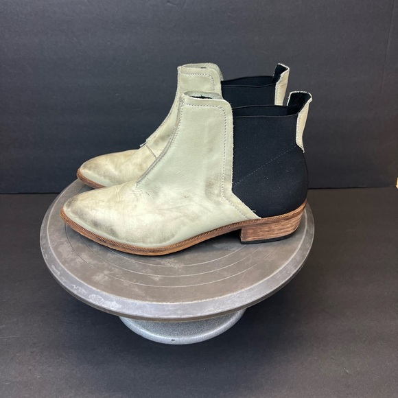 Free People Womens Ankle Boots Size EU 37 US 6.5 Bootie - DIRTY WHITE - Picture 8 of 10